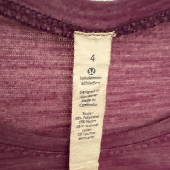 lululemon athletica Heathered Purple and Gray Short Sleeve Tee - Picture 2 of 3